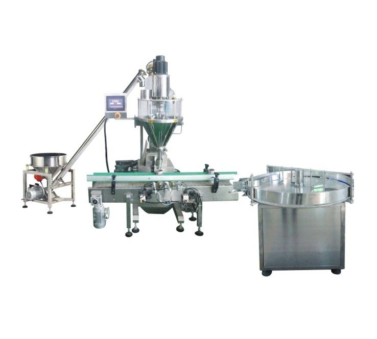 Halbautomatische Pulverfüllmaschine mit Zuführband